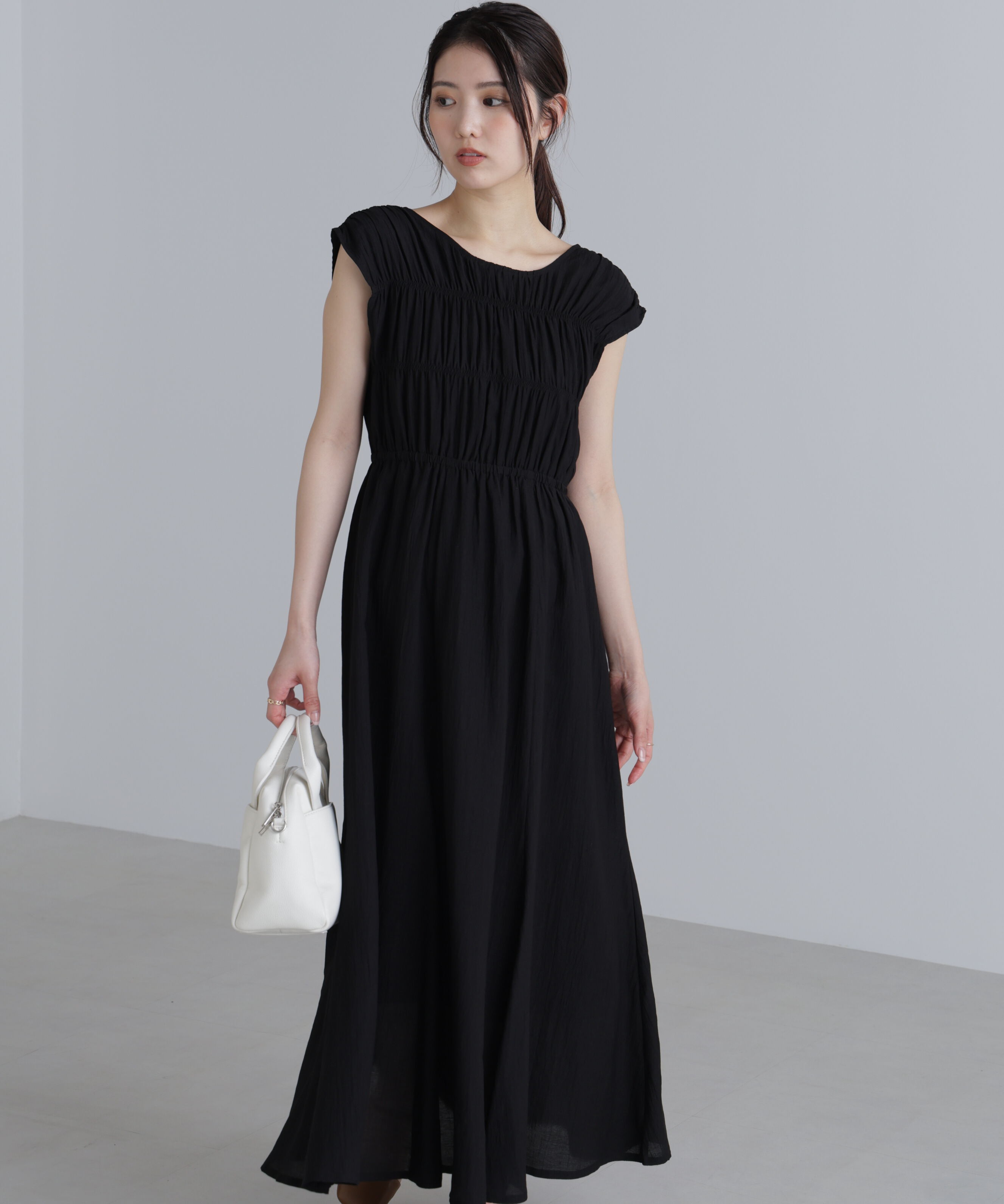  「シャーリングマキシワンピース」|ワンピース|