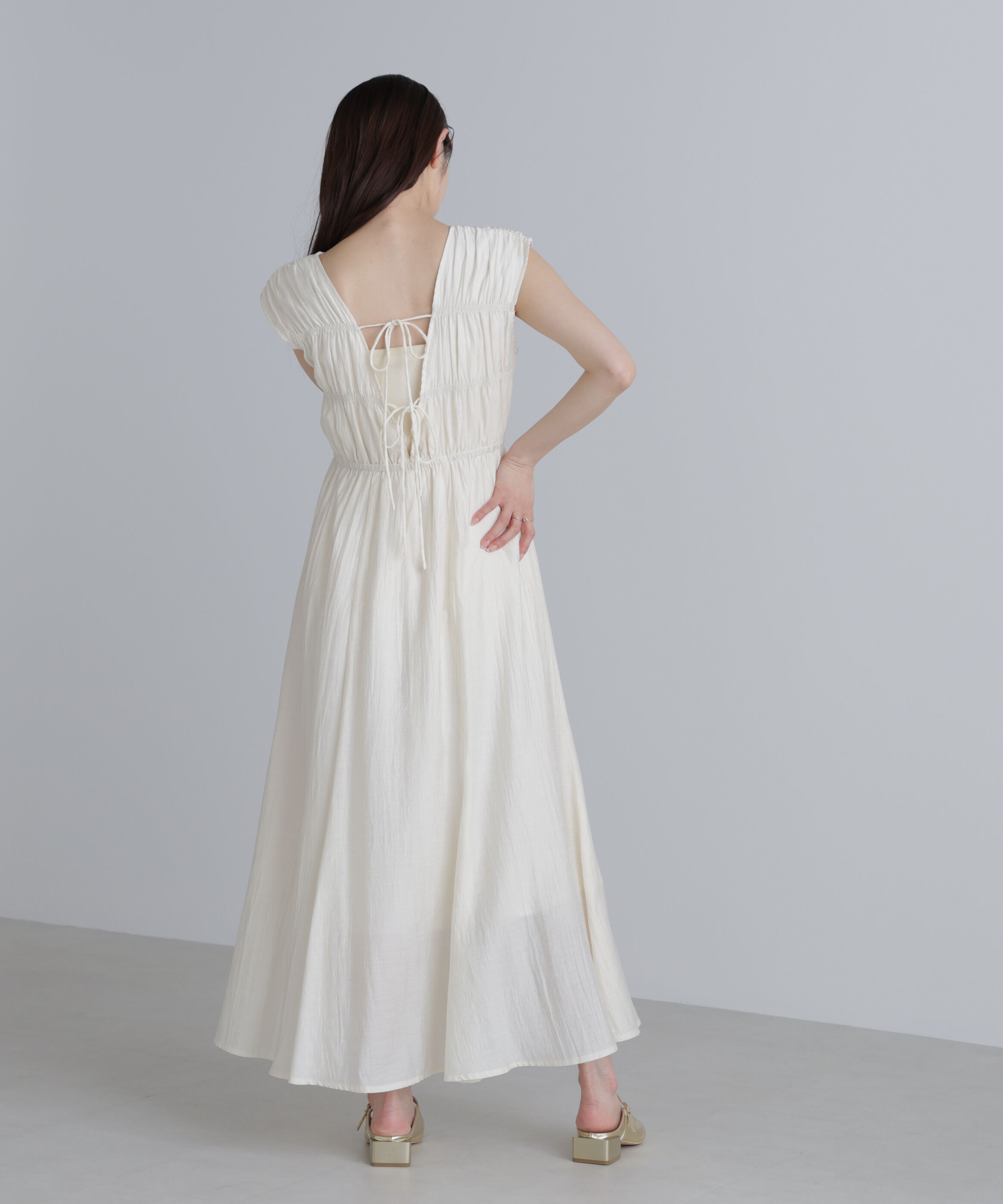  「シャーリングマキシワンピース」|ワンピース|