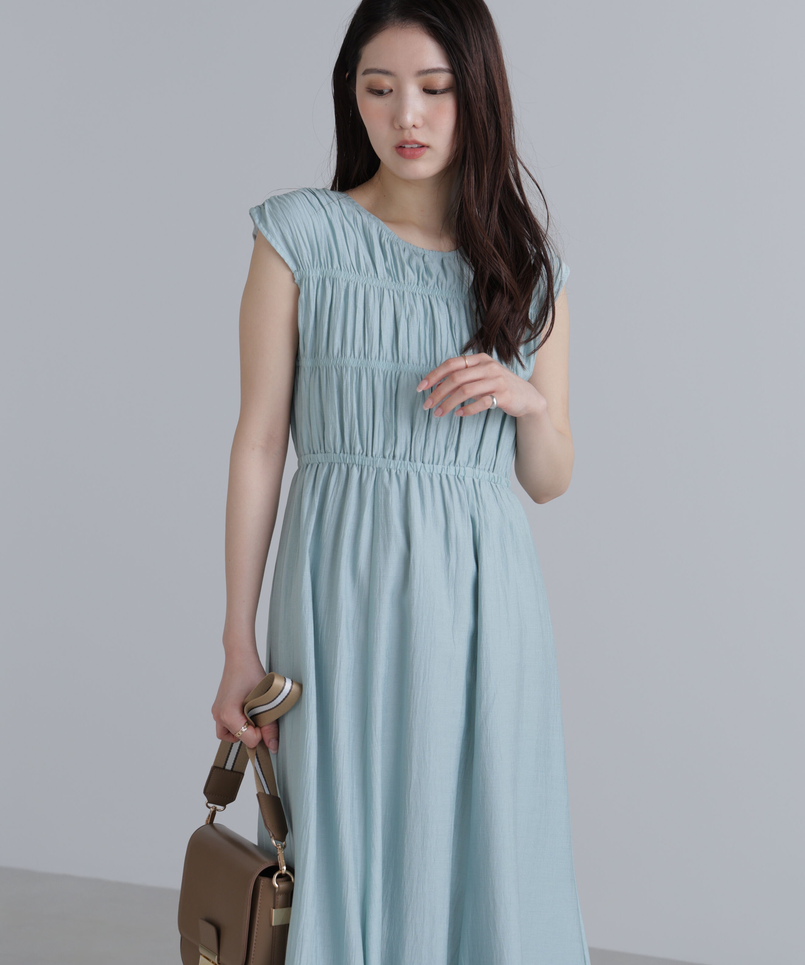  「シャーリングマキシワンピース」|ワンピース|