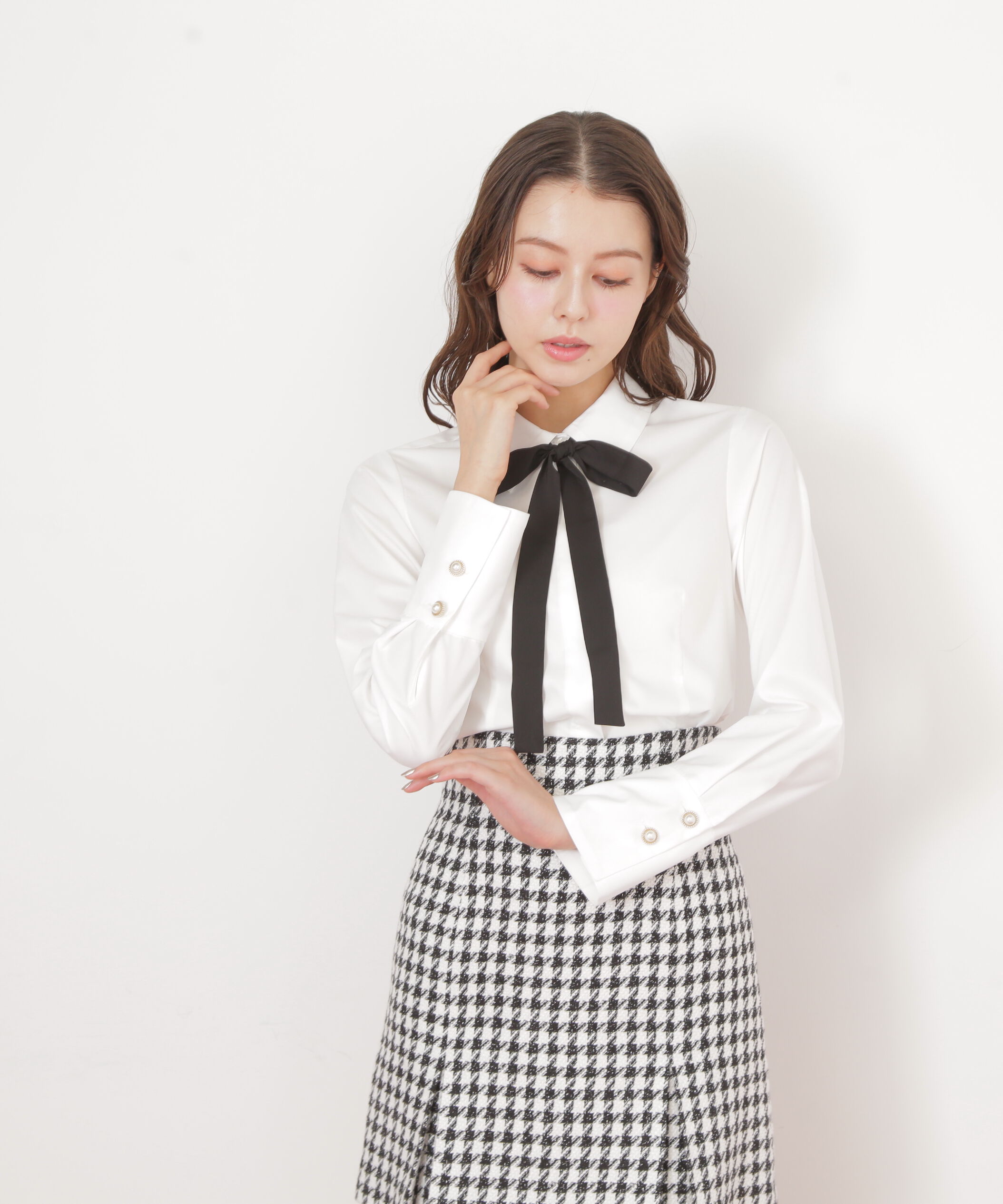  「リボンタイ付シャツ」|シャツ・ブラウス|