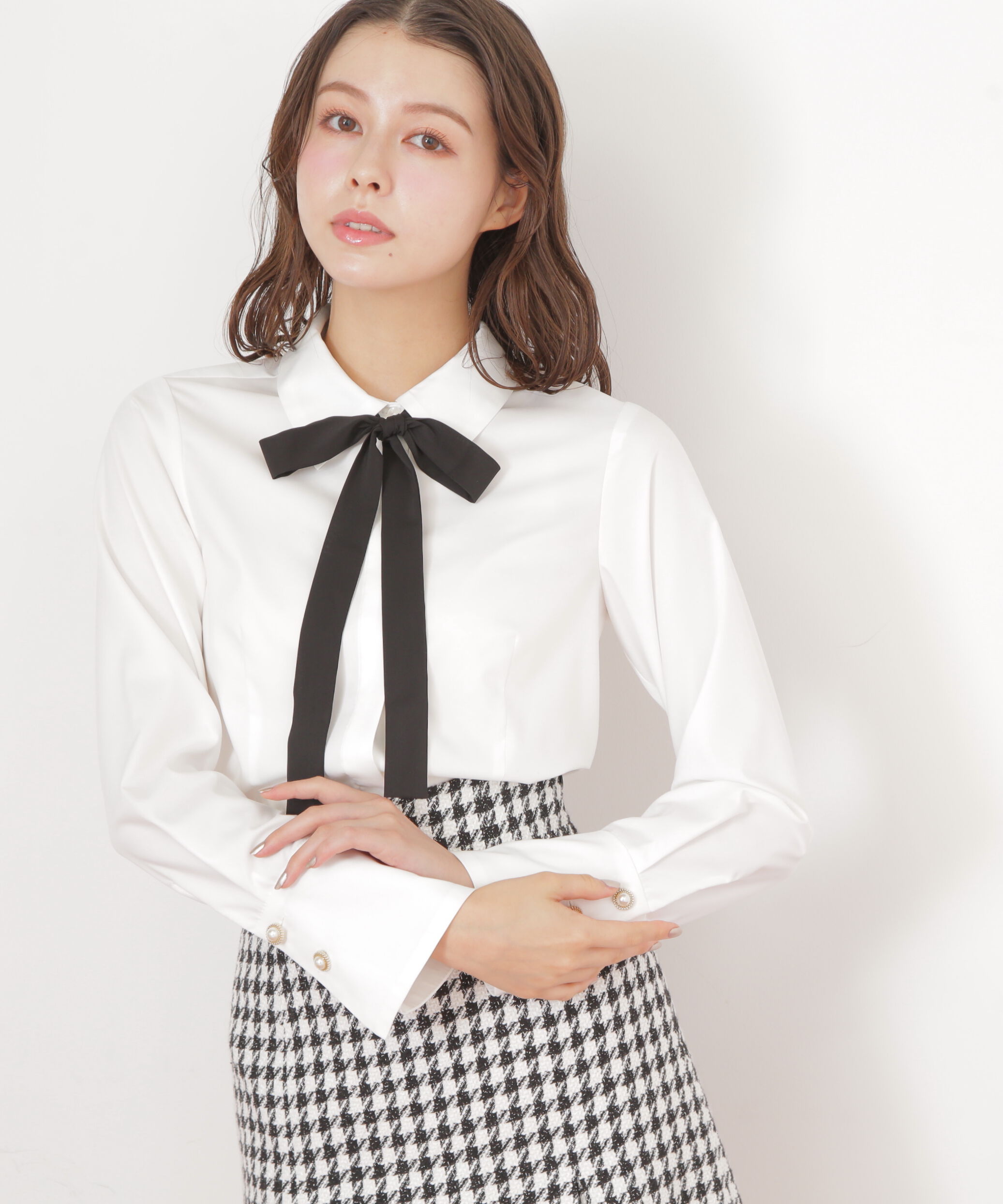  「リボンタイ付シャツ」|シャツ・ブラウス|