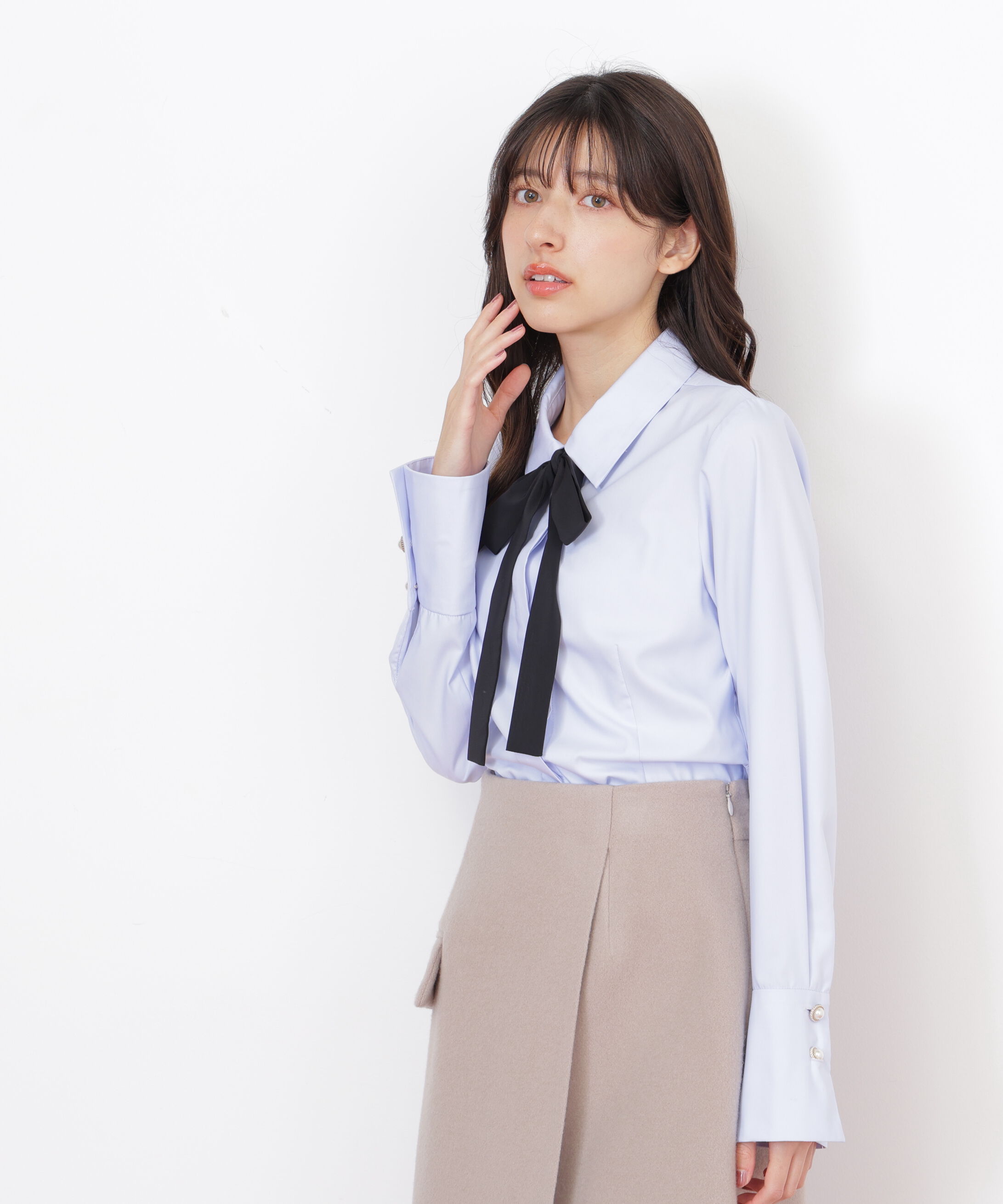  「リボンタイ付シャツ」|シャツ・ブラウス|