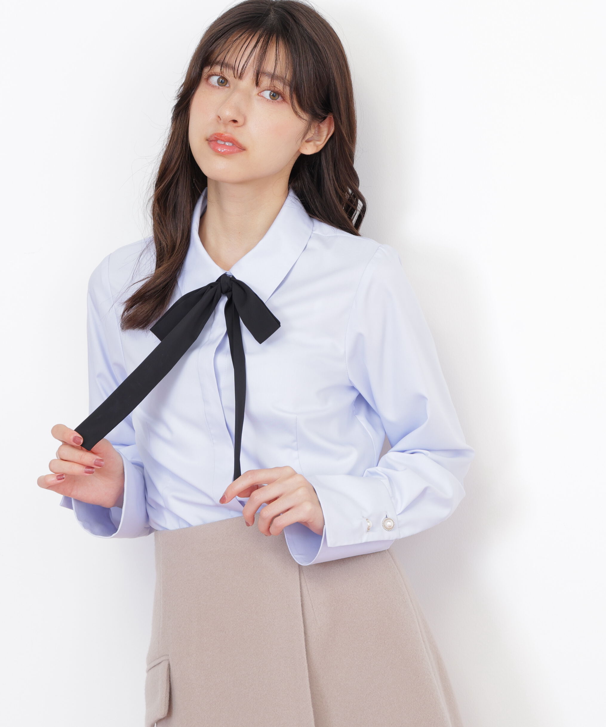  「リボンタイ付シャツ」|シャツ・ブラウス|