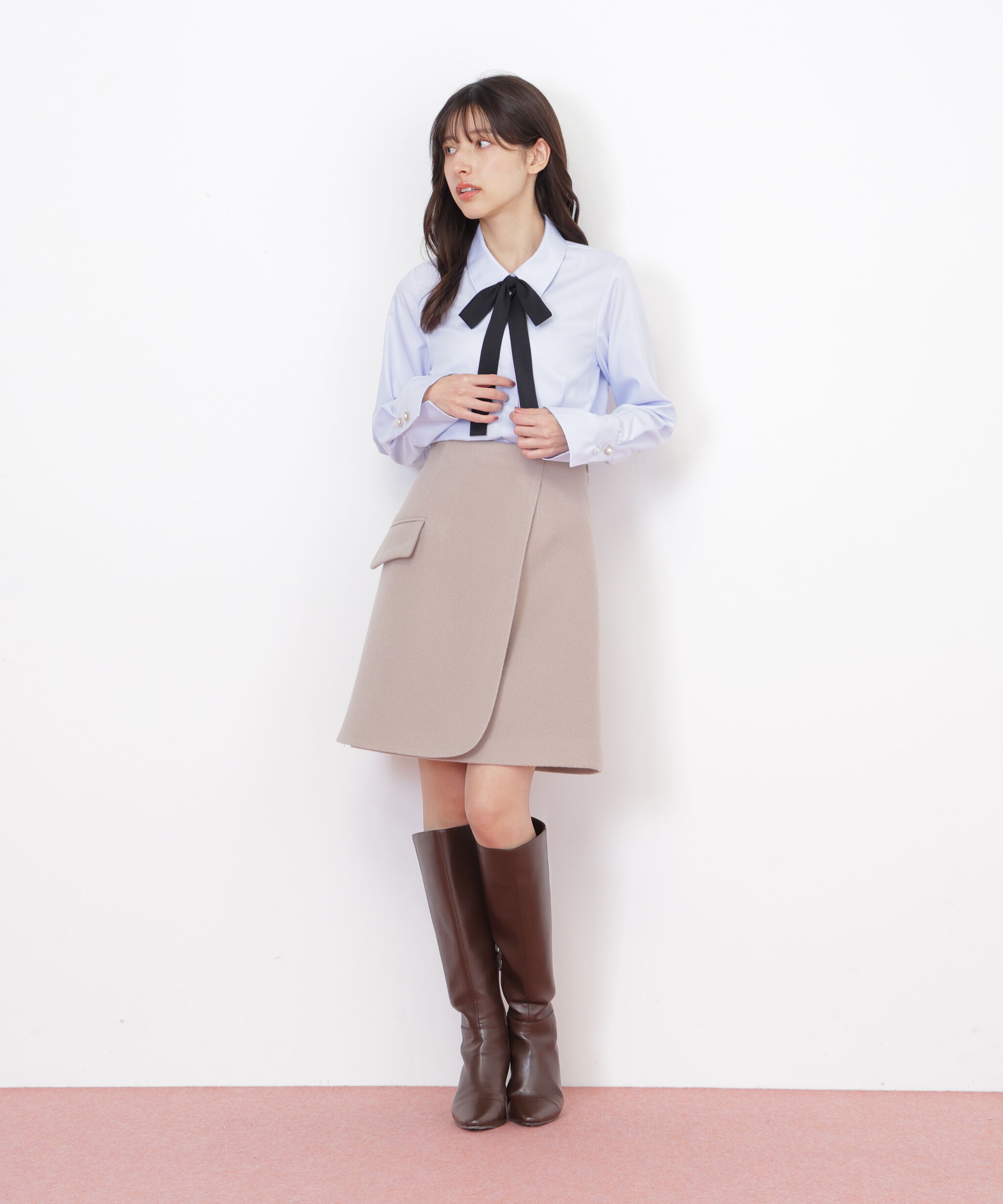  「リボンタイ付シャツ」|シャツ・ブラウス|