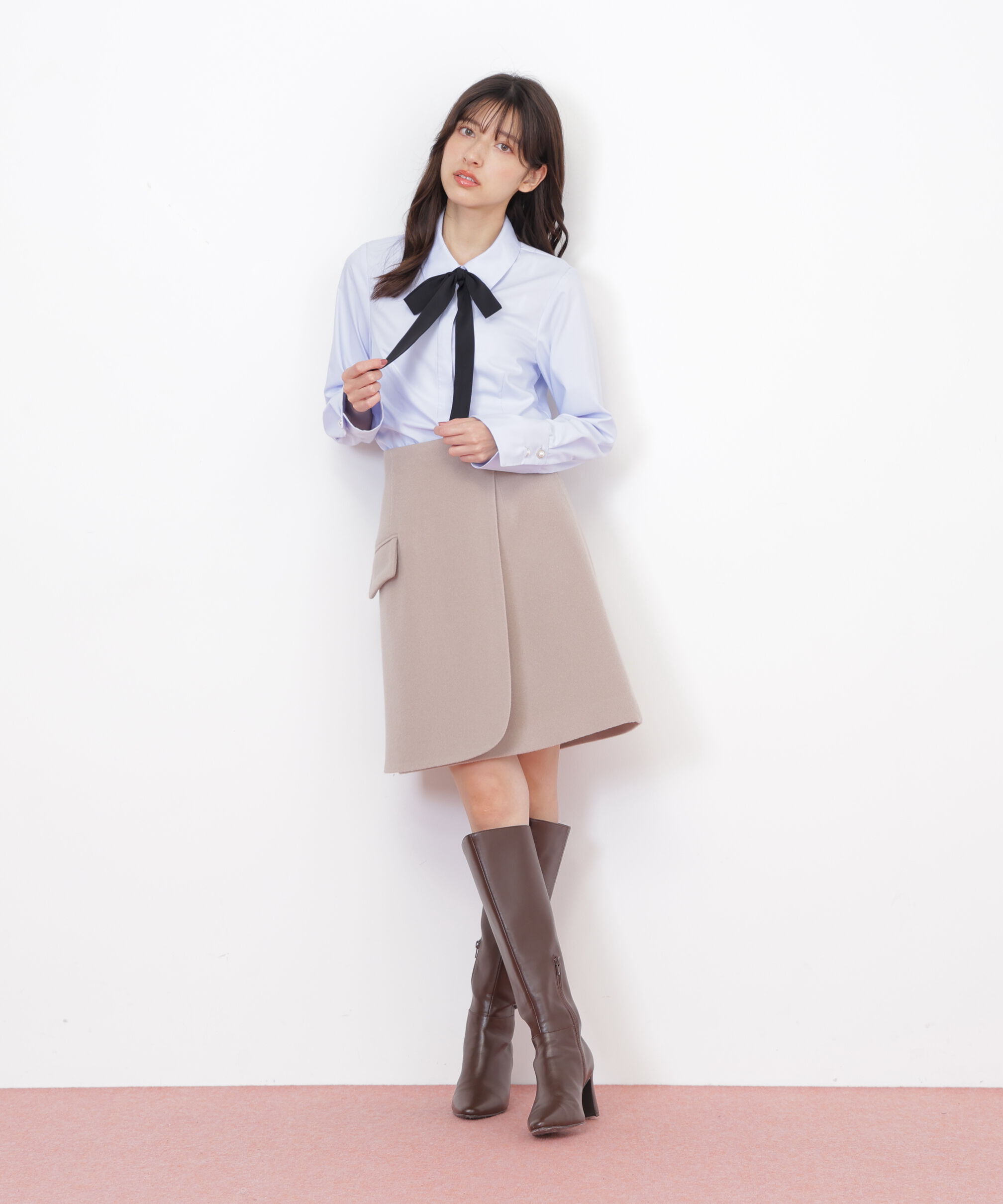  「リボンタイ付シャツ」|シャツ・ブラウス|