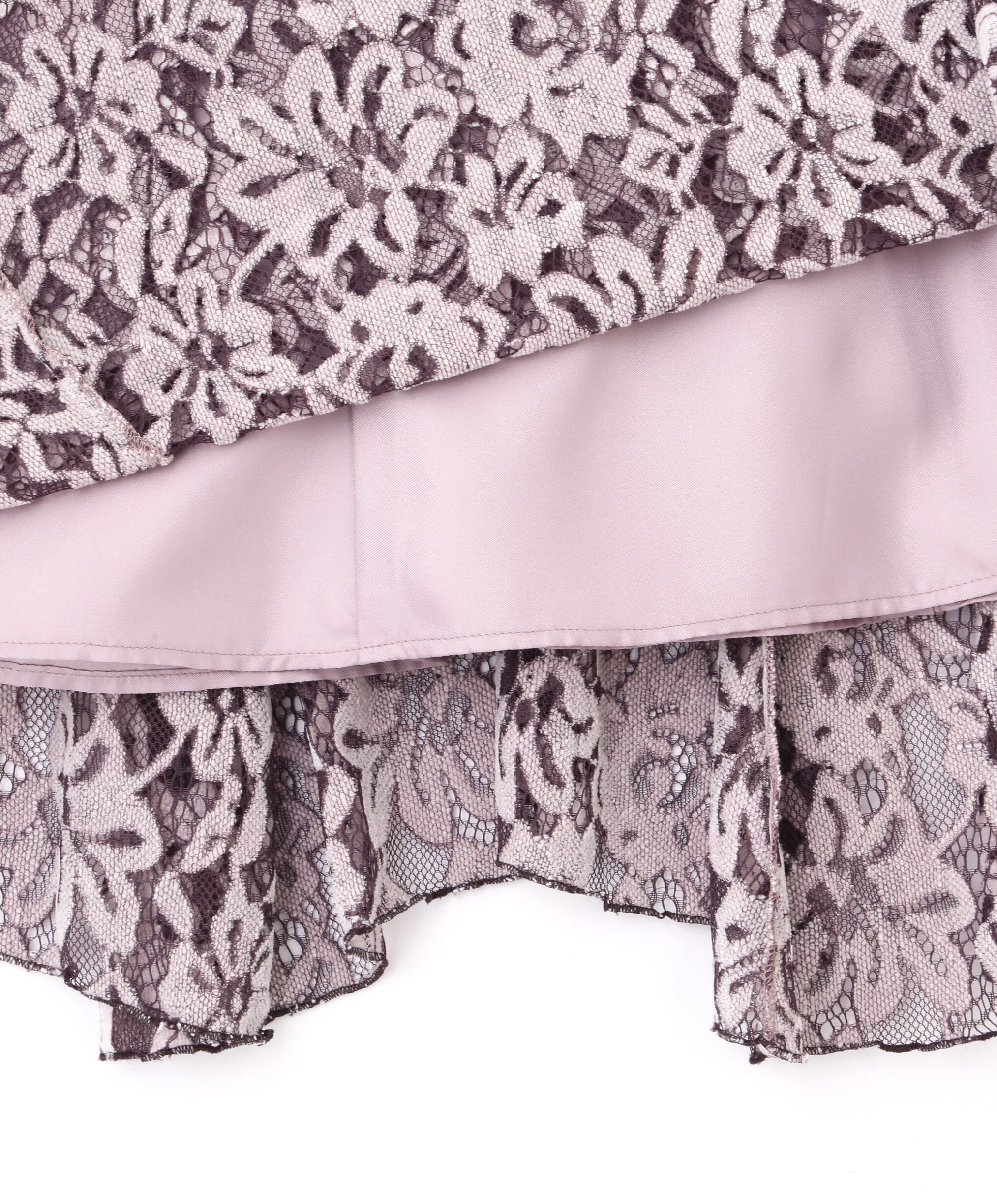 PROPORTION BODY DRESSING「モールレースイレヘムフレアスカート　24AW」|スカート|