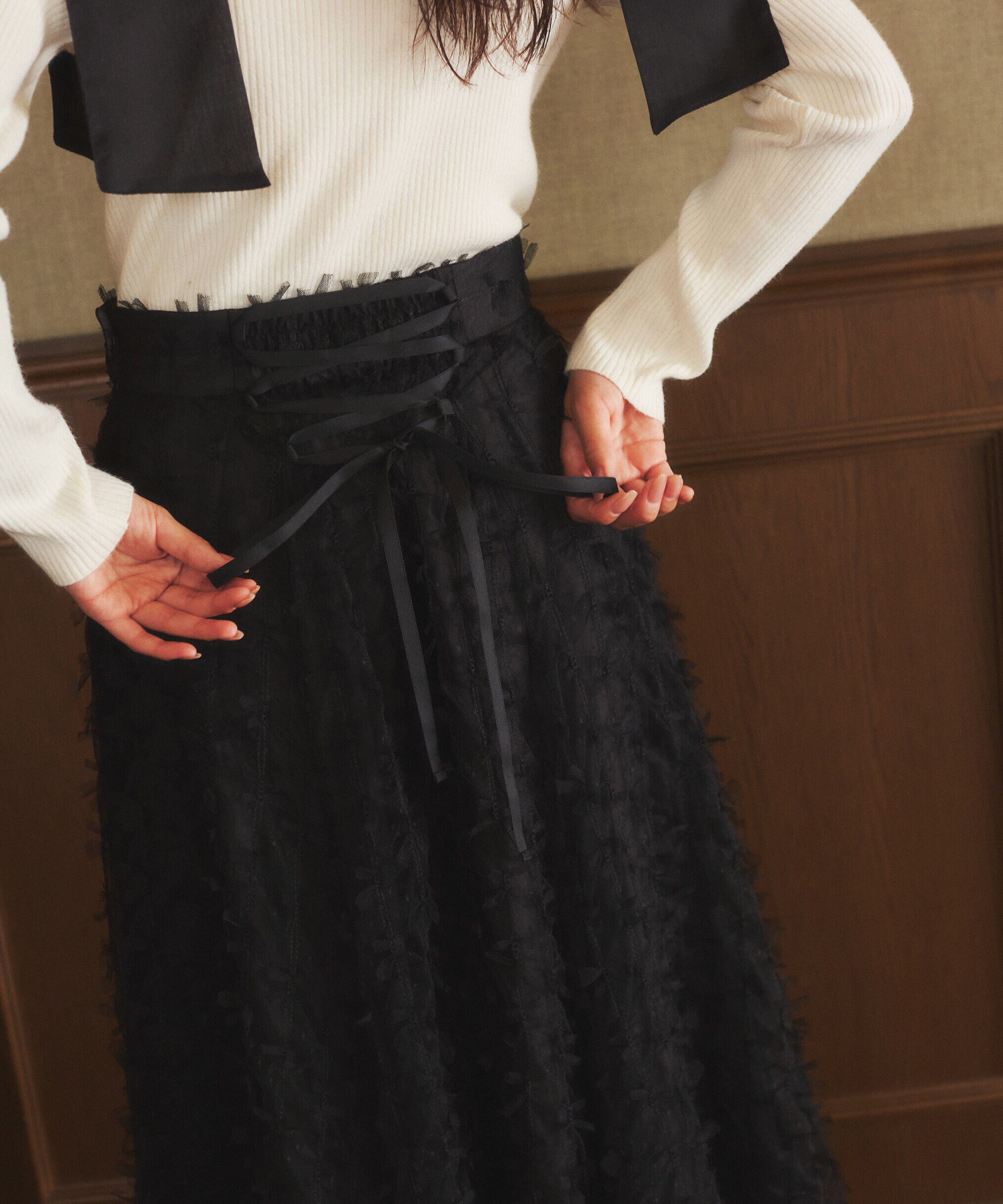 PROPORTION BODY DRESSING「レースアップチュールスカート」|スカート|