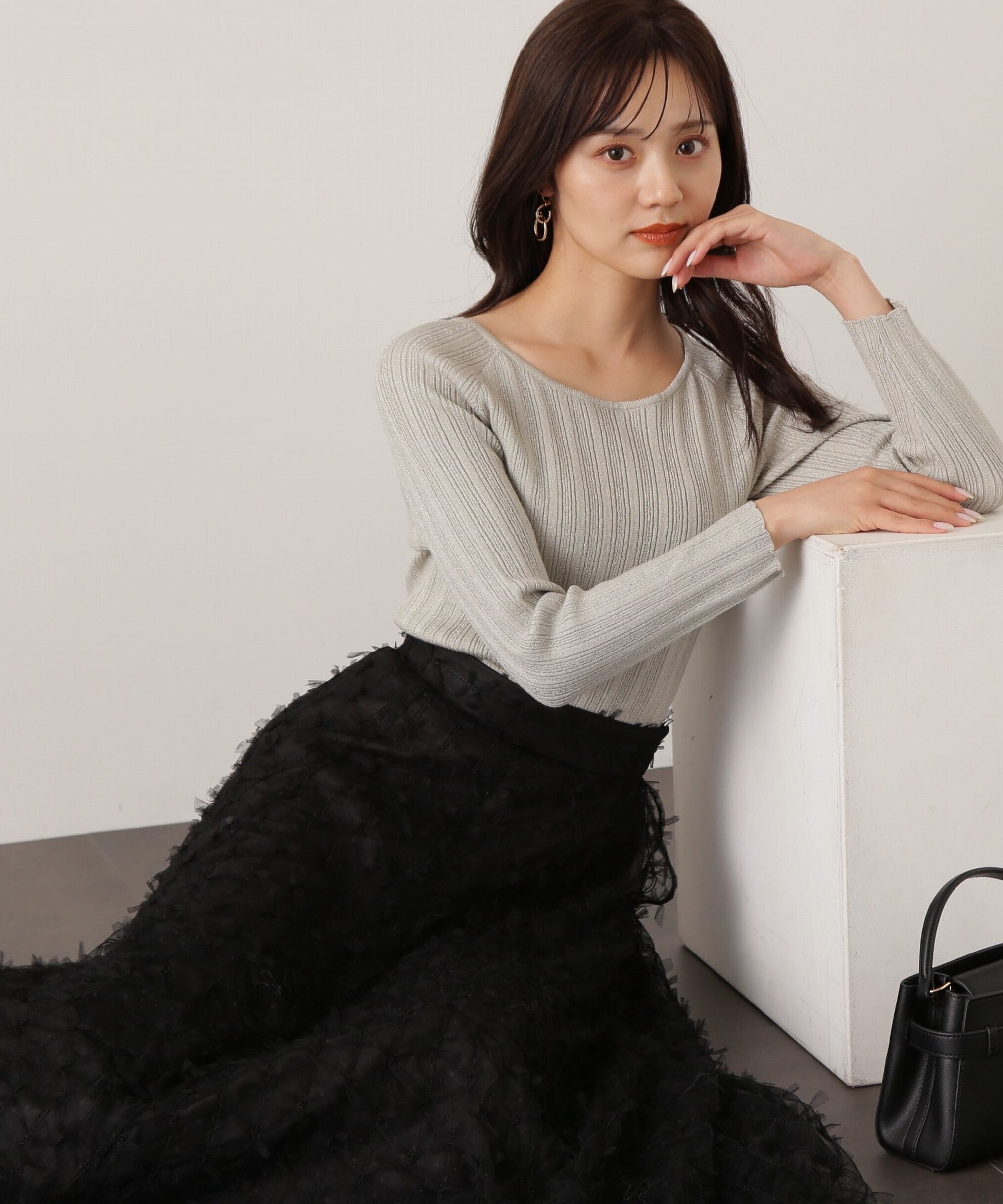 PROPORTION BODY DRESSING「レースアップチュールスカート」|スカート|