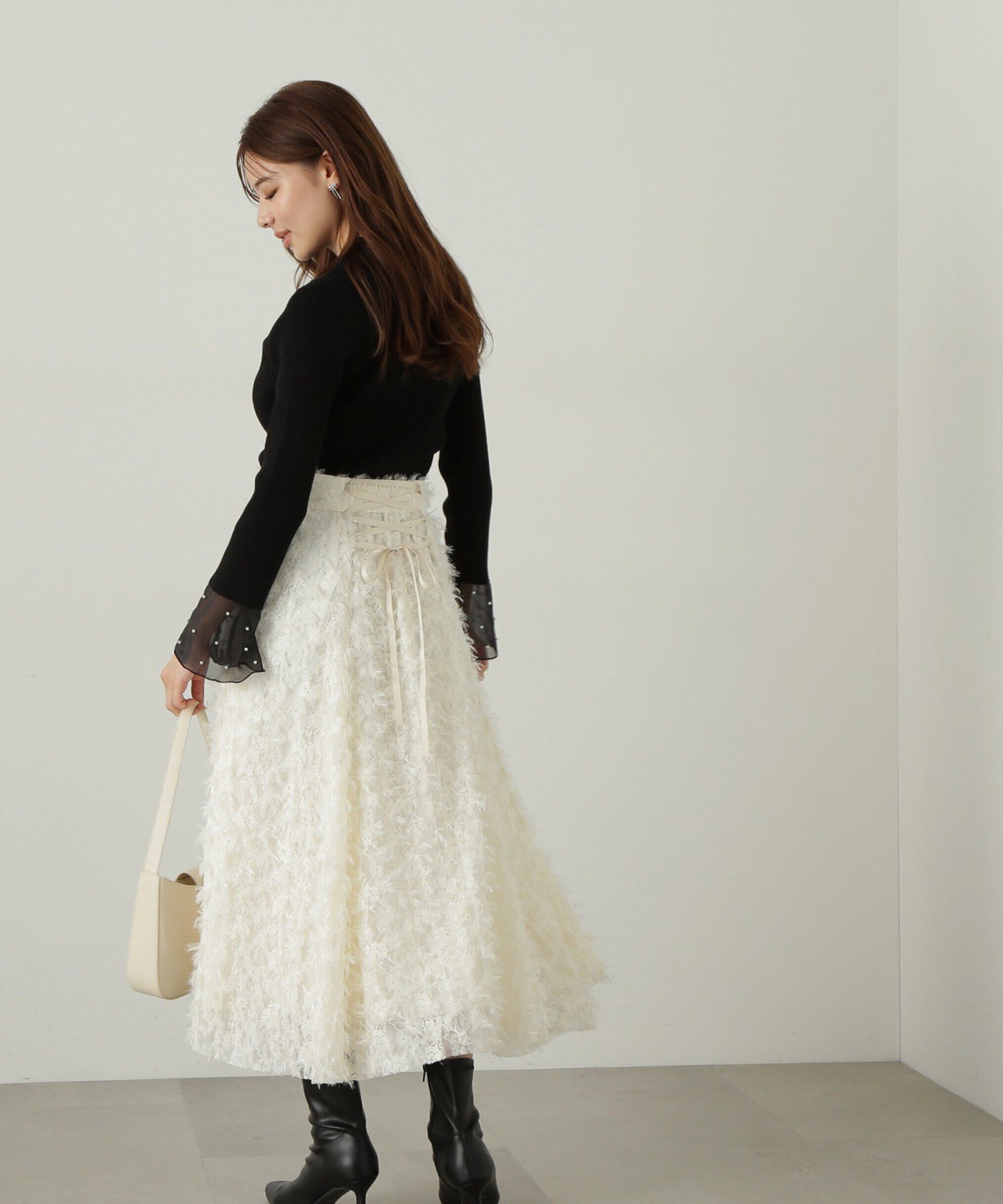 PROPORTION BODY DRESSING「レースアップチュールスカート」|スカート|