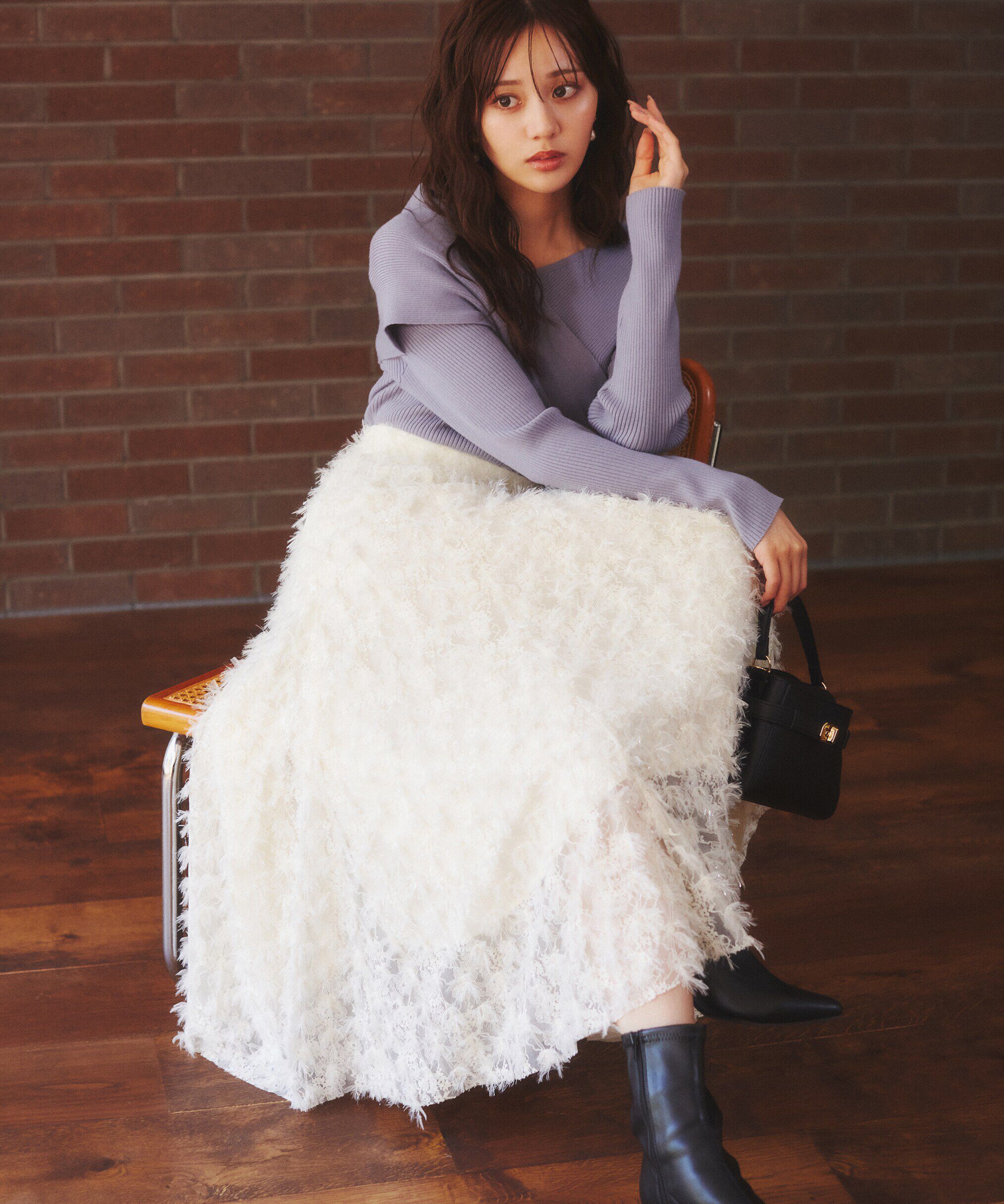 PROPORTION BODY DRESSING「レースアップチュールスカート」|スカート|