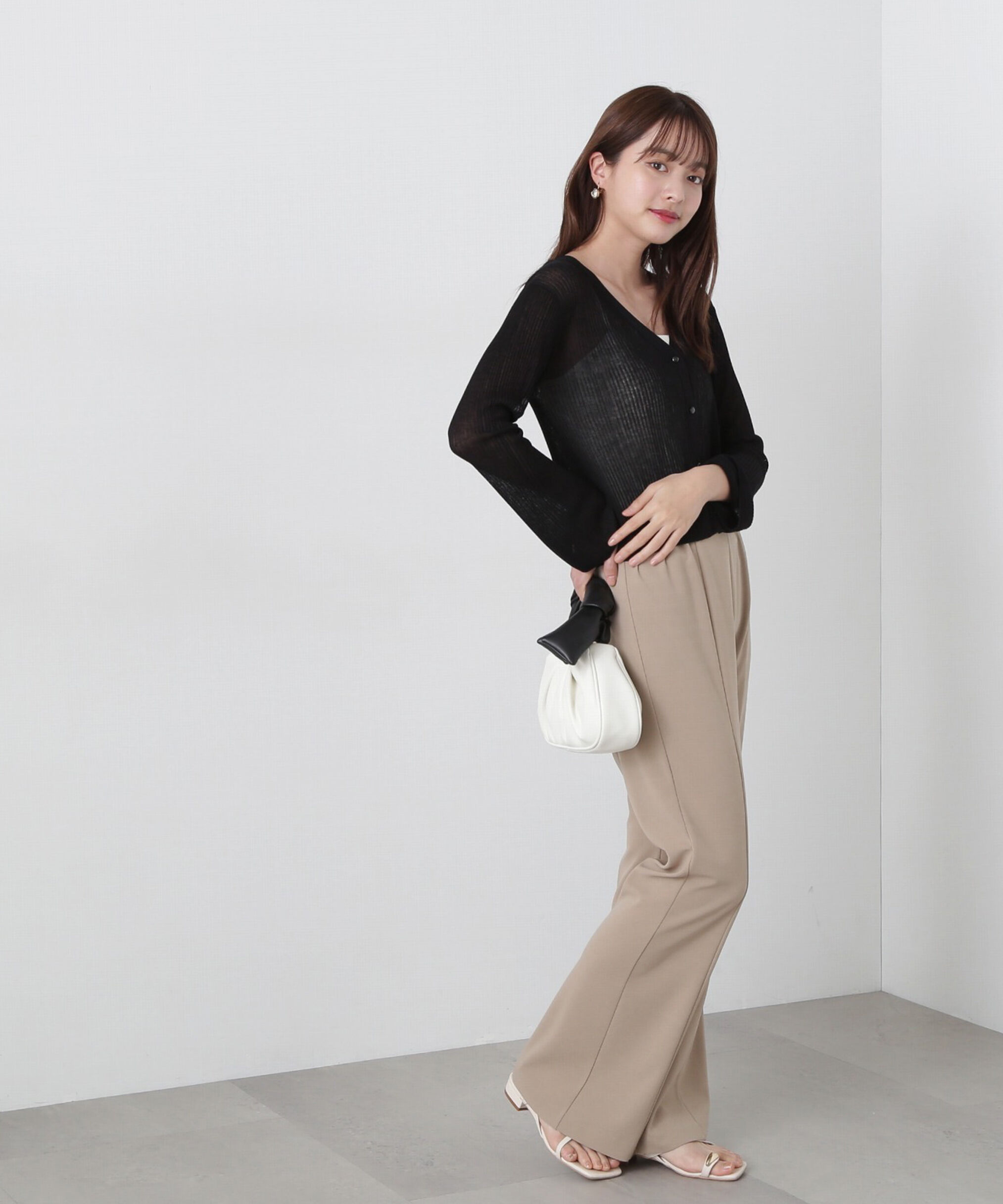 PROPORTION BODY DRESSING「《EDIT COLOGNE》シアーショートカーディガン」|カーディガン|