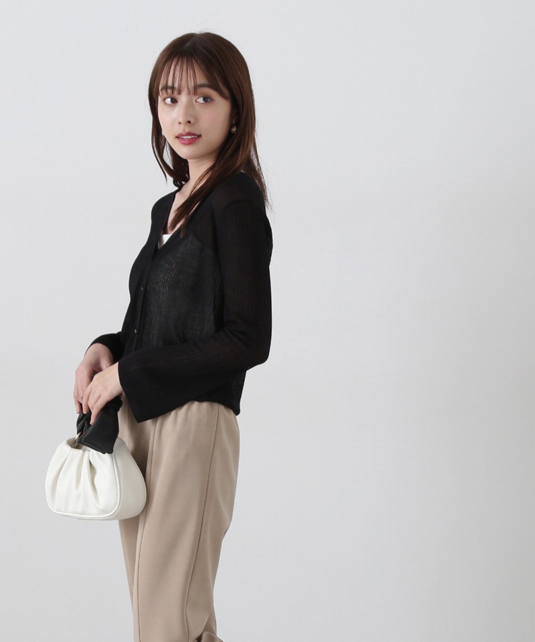 PROPORTION BODY DRESSING「《EDIT COLOGNE》シアーショートカーディガン」|カーディガン|