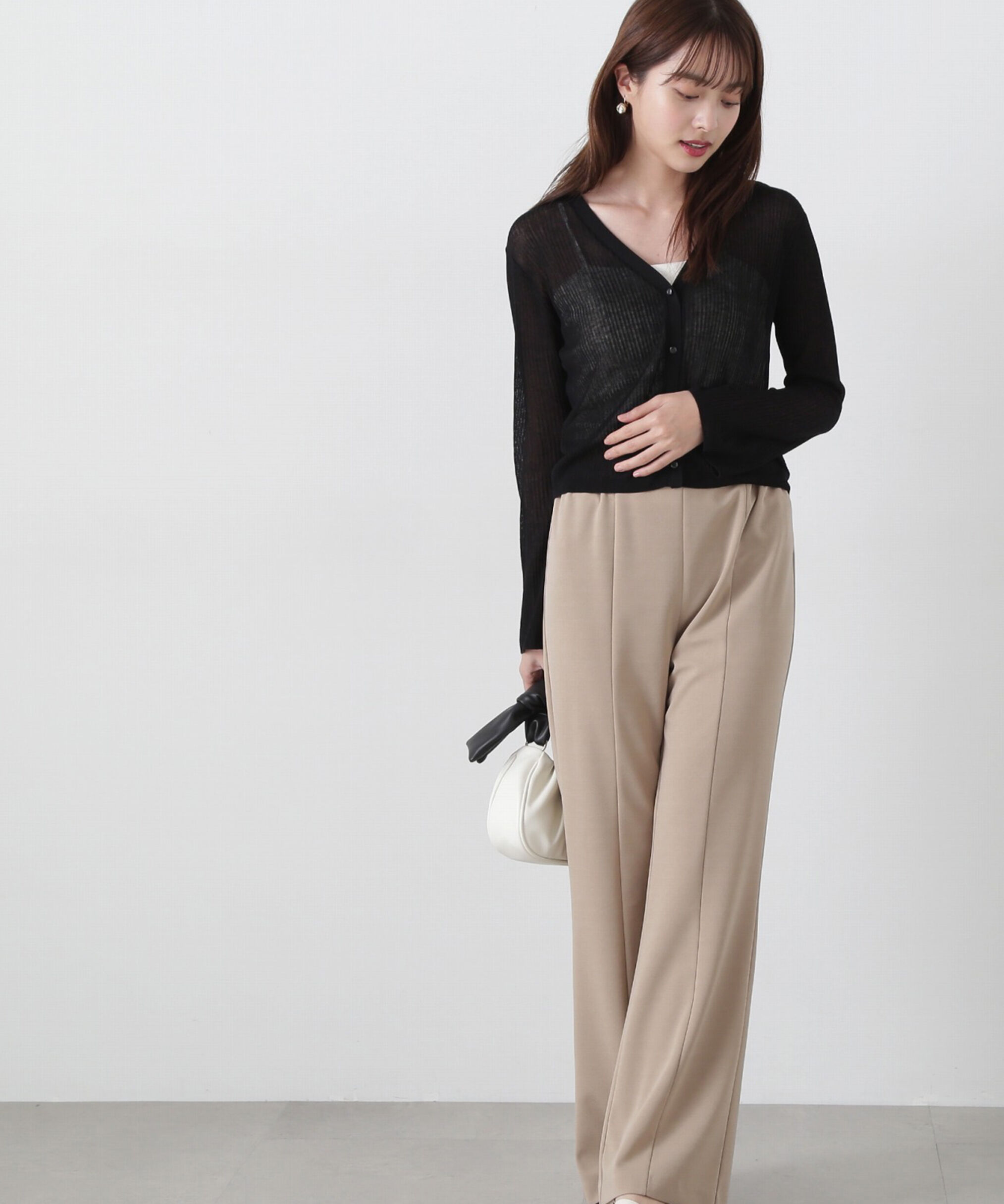 PROPORTION BODY DRESSING「《EDIT COLOGNE》シアーショートカーディガン」|カーディガン|