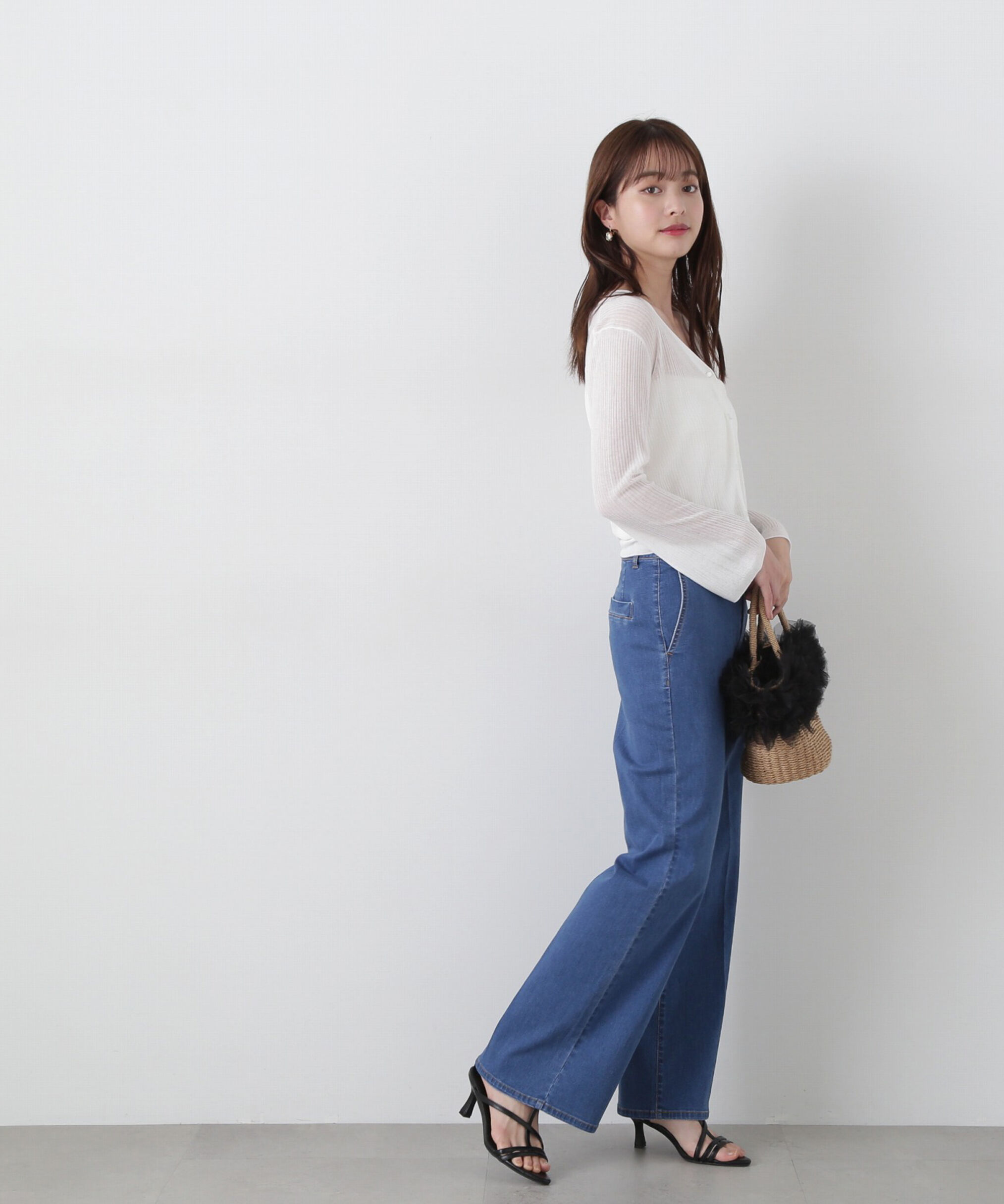 PROPORTION BODY DRESSING「《EDIT COLOGNE》シアーショートカーディガン」|カーディガン|