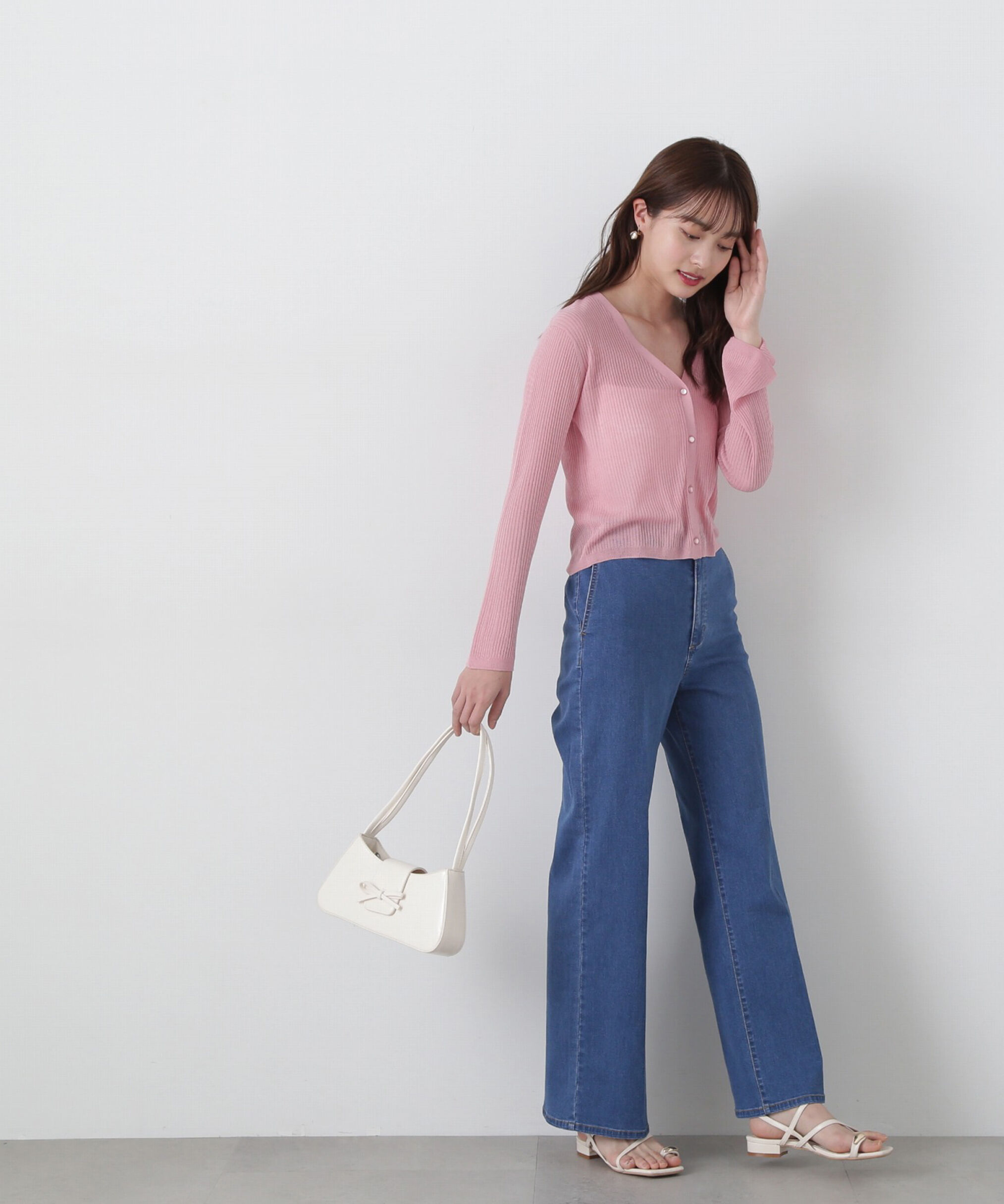 PROPORTION BODY DRESSING「《EDIT COLOGNE》シアーショートカーディガン」|カーディガン|