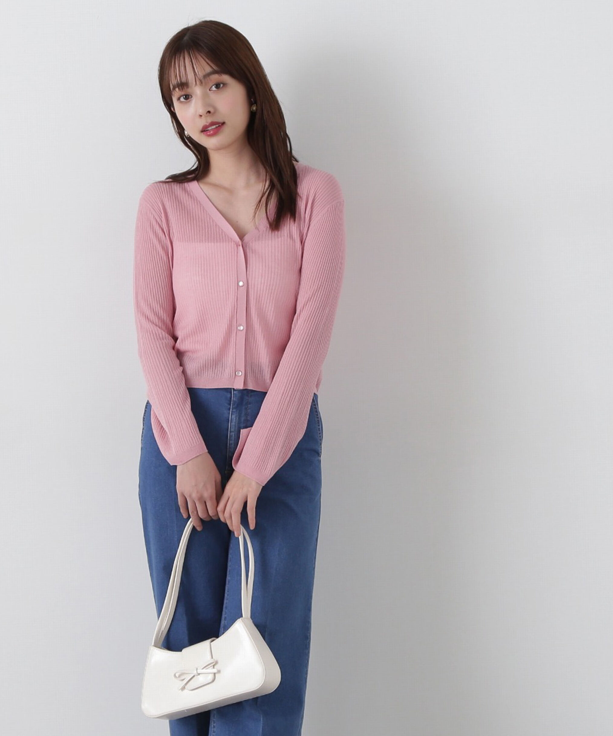 PROPORTION BODY DRESSING「《EDIT COLOGNE》シアーショートカーディガン」|カーディガン|