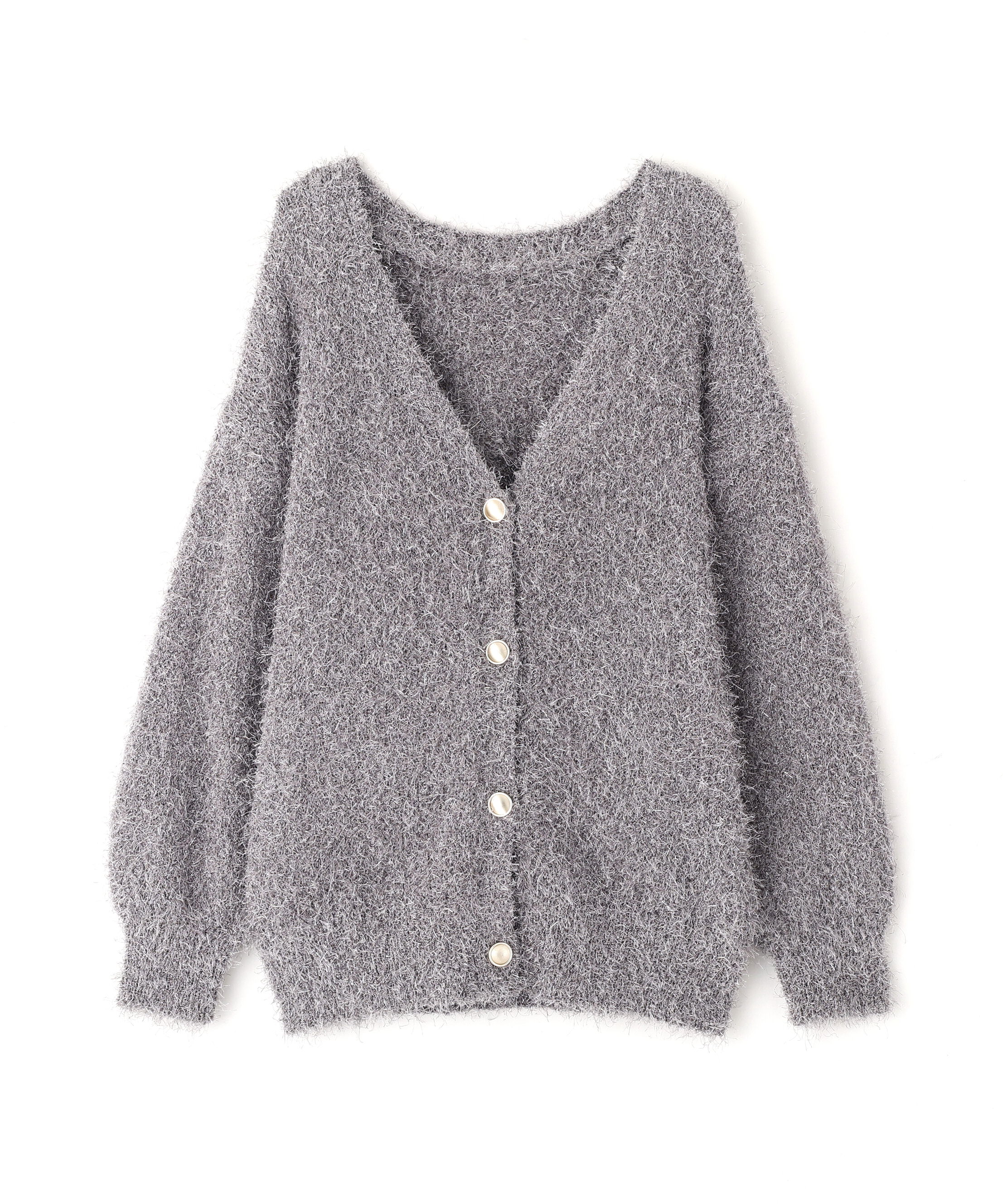 PROPORTION BODY DRESSING「《EDIT COLOGNE》ラメフェザーカーディガン」|カーディガン|