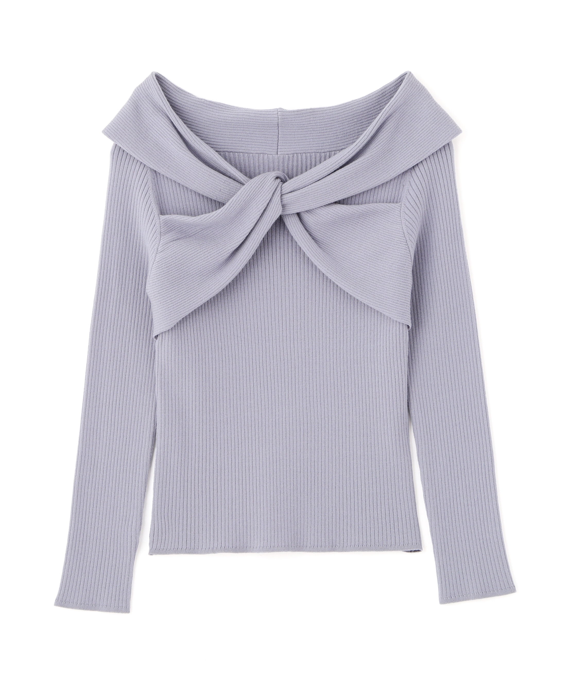 PROPORTION BODY DRESSING「リボンオフショルリブニット 25AW」|ニット・セーター|