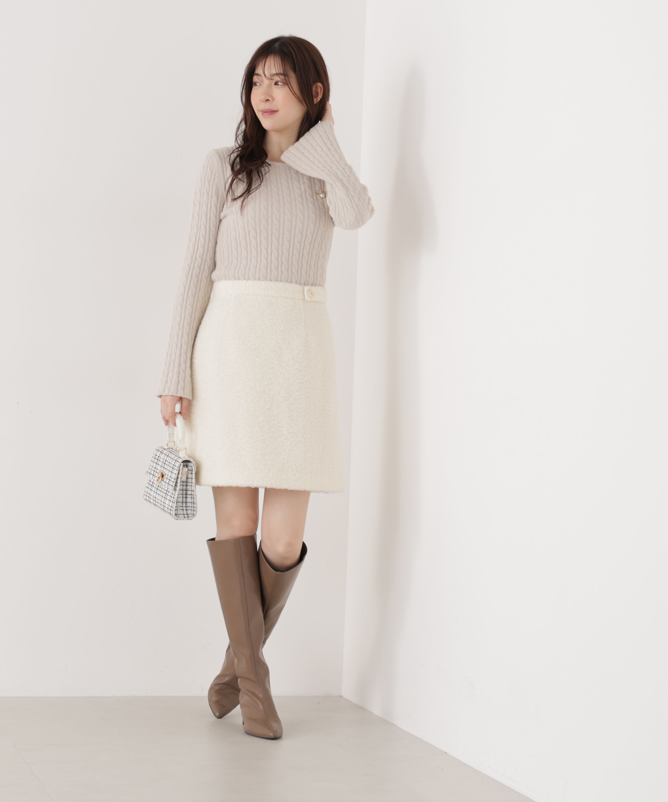 PROPORTION BODY DRESSING「シャギーミニスカート 25AW」|スカート|