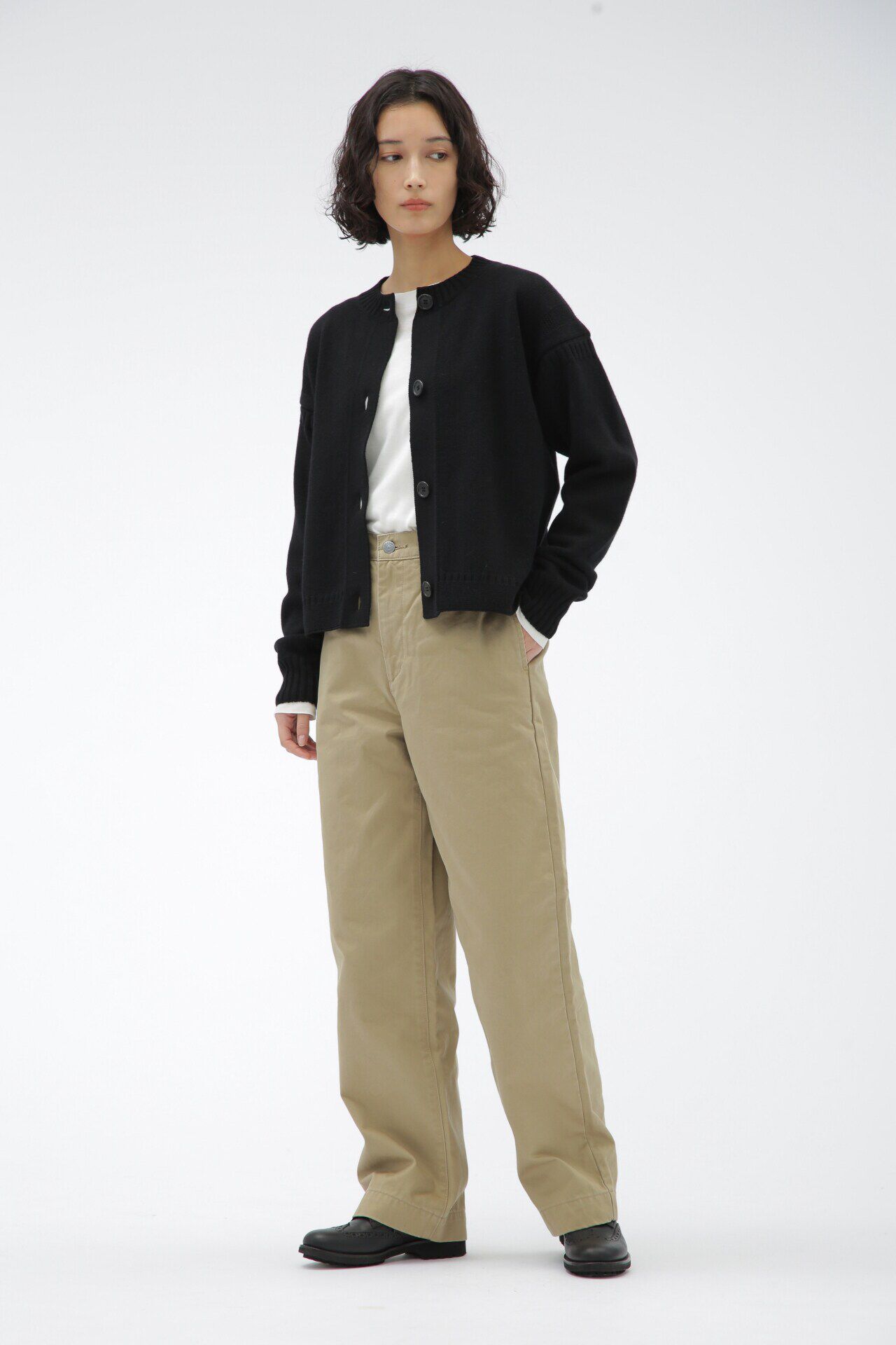  「LAMBSWOOL COTTON」|カーディガン|