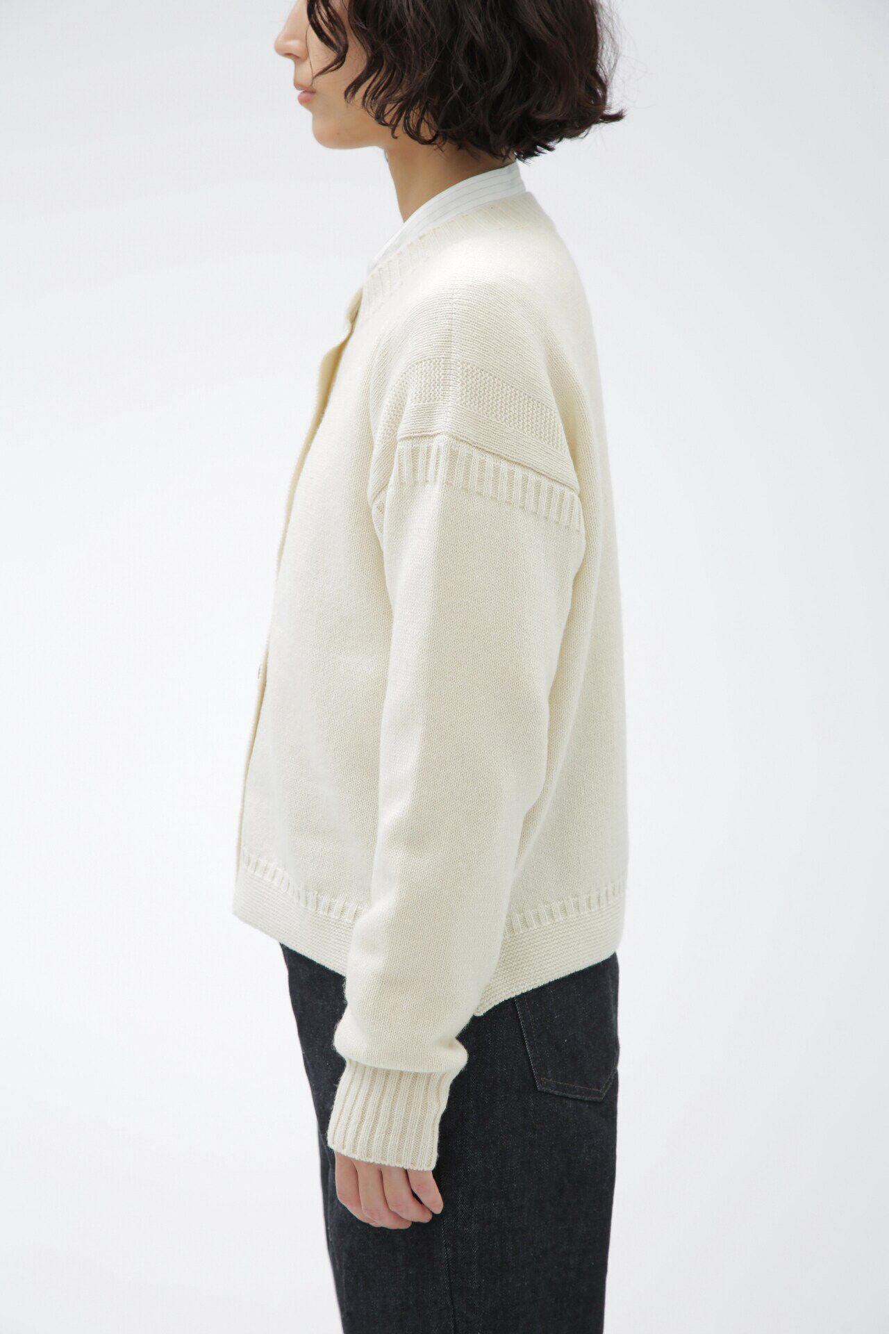  「LAMBSWOOL COTTON」|カーディガン|