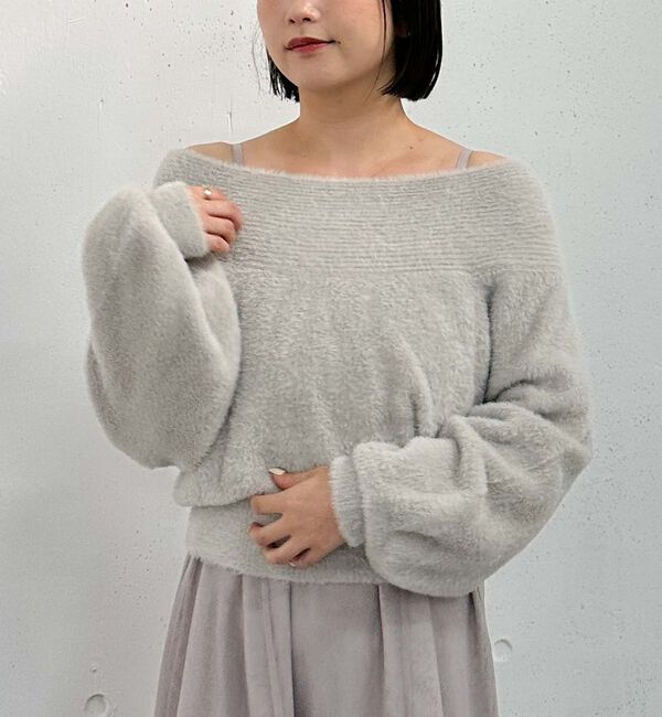 archives「フェザーオフショルニット&times;チュールキャミワンピースＳＥＴ」|ワンピース|