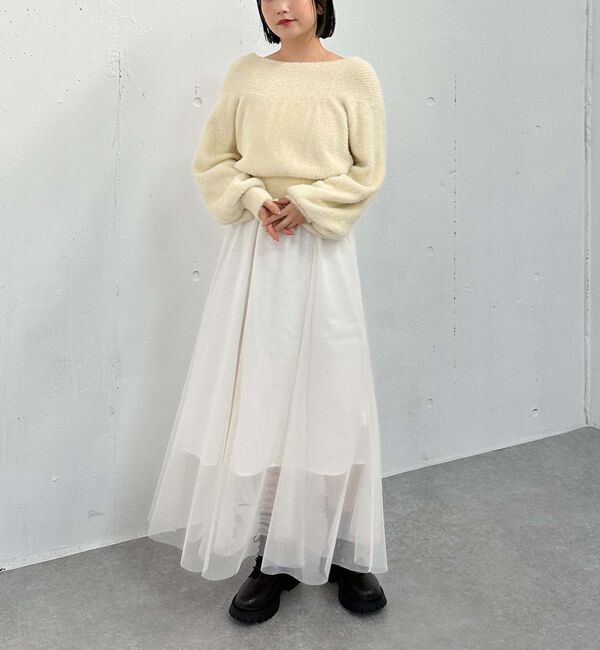 archives「フェザーオフショルニット&times;チュールキャミワンピースＳＥＴ」|ワンピース|