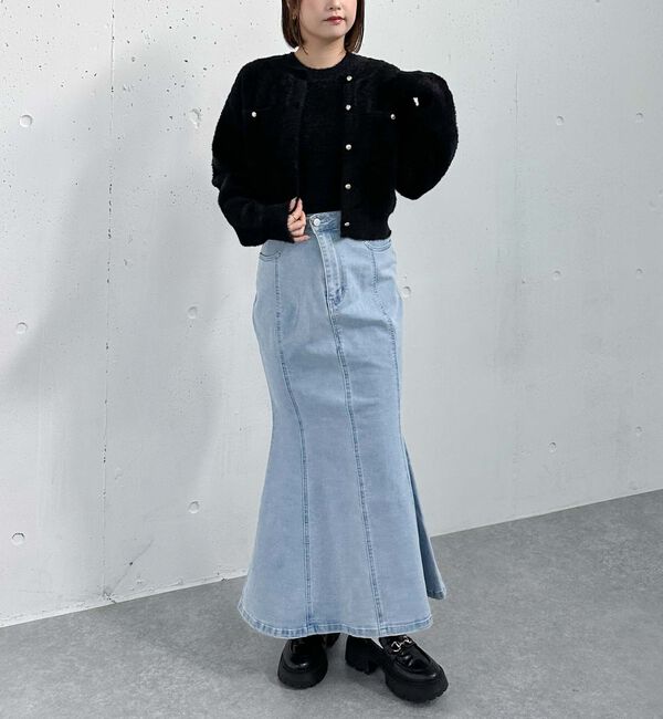 archives「ダブルフェイスフェザーニットアンサンブル」|カーディガン|