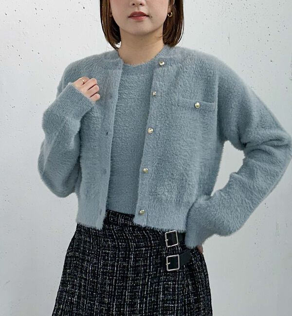 archives「ダブルフェイスフェザーニットアンサンブル」|カーディガン|