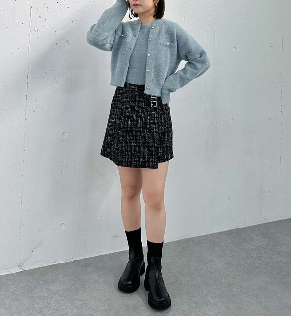 archives「ダブルフェイスフェザーニットアンサンブル」|カーディガン|