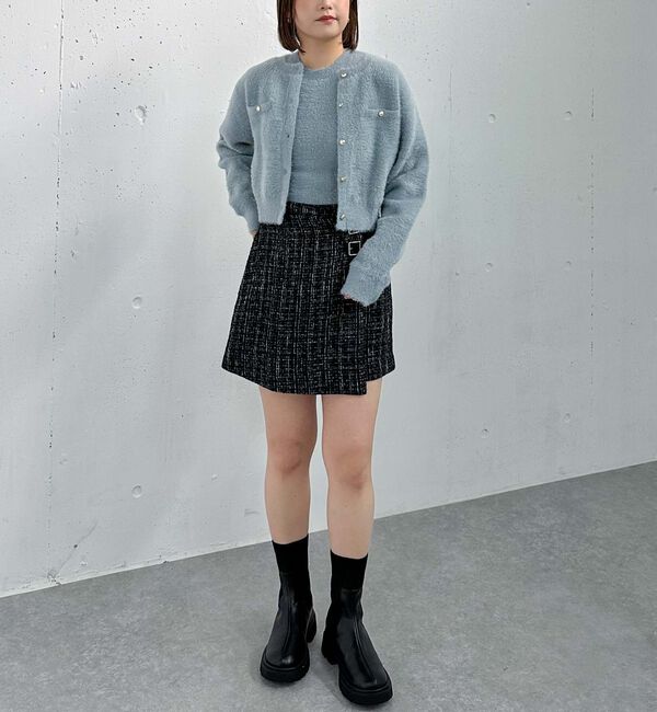 archives「ダブルフェイスフェザーニットアンサンブル」|カーディガン|