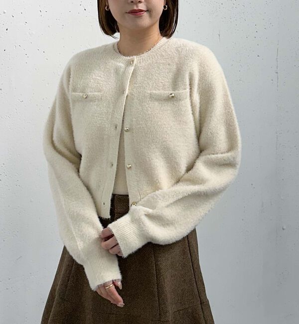 archives「ダブルフェイスフェザーニットアンサンブル」|カーディガン|