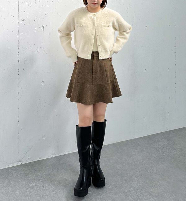 archives「ダブルフェイスフェザーニットアンサンブル」|カーディガン|