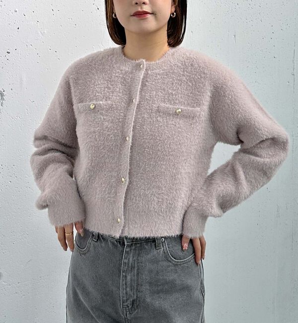 archives「ダブルフェイスフェザーニットアンサンブル」|カーディガン|