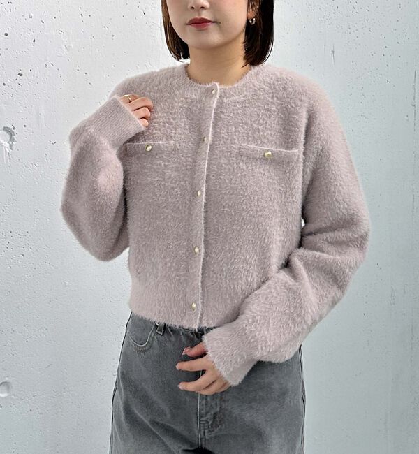 archives「ダブルフェイスフェザーニットアンサンブル」|カーディガン|