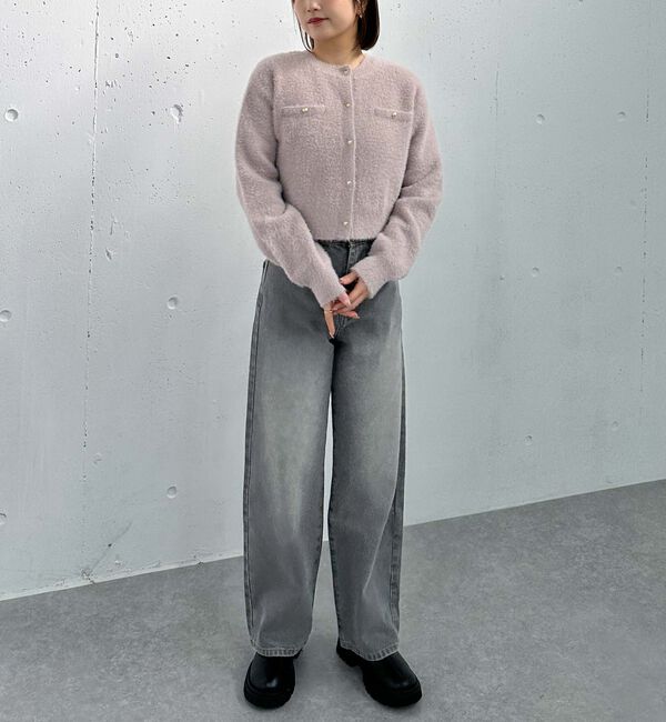 archives「ダブルフェイスフェザーニットアンサンブル」|カーディガン|