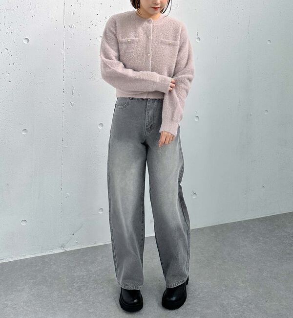 archives「ダブルフェイスフェザーニットアンサンブル」|カーディガン|