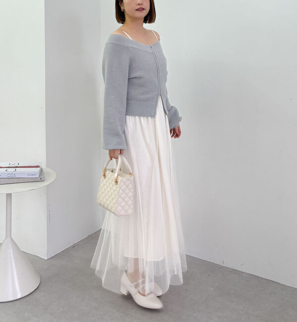 archives「Ｗｚｉｐオフショルニット&times;チュールキャミワンピースＳＥＴ」|ワンピース|