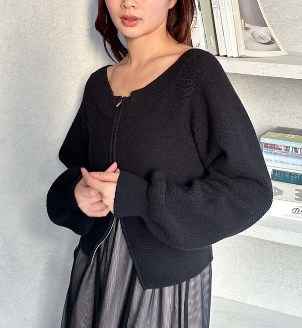 archives「Ｗｚｉｐオフショルニット&times;チュールキャミワンピースＳＥＴ」|ワンピース|