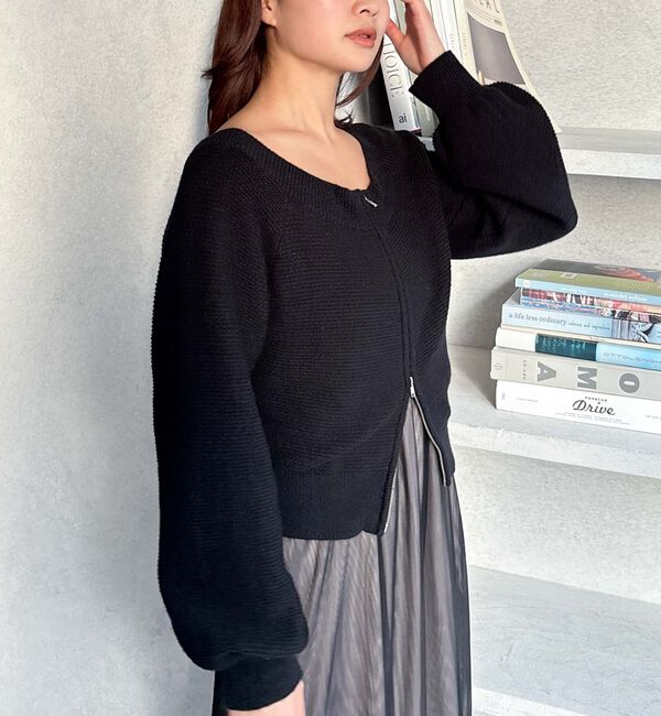 archives「Ｗｚｉｐオフショルニット&times;チュールキャミワンピースＳＥＴ」|ワンピース|