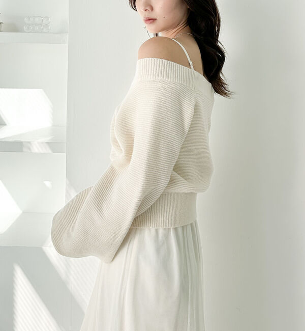 archives「Ｗｚｉｐオフショルニット&times;チュールキャミワンピースＳＥＴ」|ワンピース|