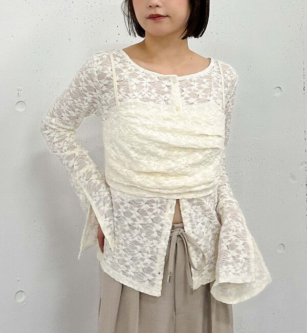 archives「タックビスチェレースアンサンブル」|カーディガン|IVORY