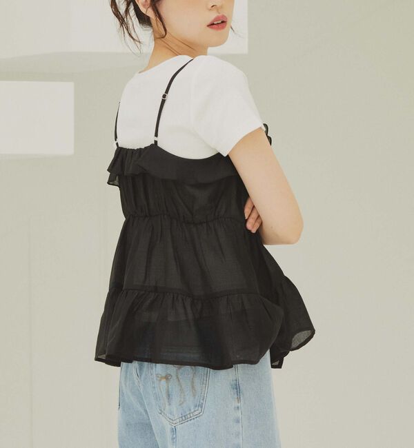 archives「ラッフルフリルキャミ&times;テレコＴｅｅＳＥＴ」|カーディガン|