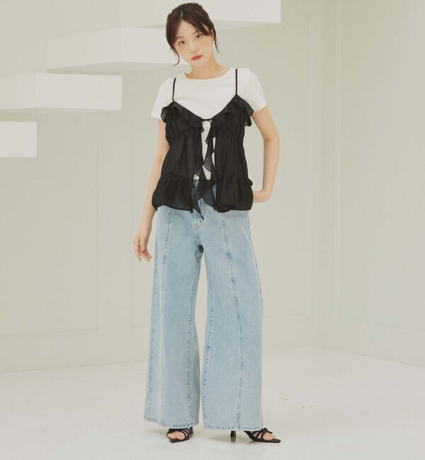 archives「ラッフルフリルキャミ&times;テレコＴｅｅＳＥＴ」|カーディガン|