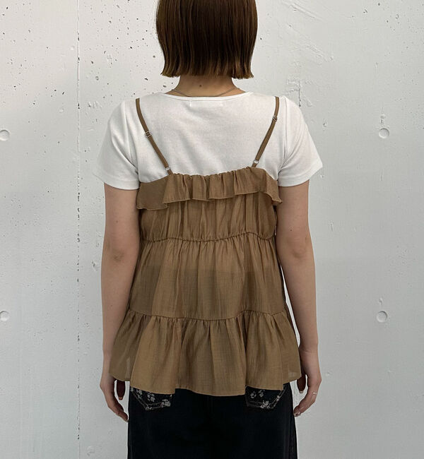 archives「ラッフルフリルキャミ&times;テレコＴｅｅＳＥＴ」|カーディガン|