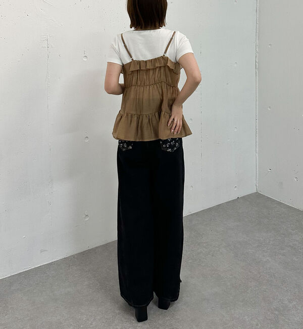 archives「ラッフルフリルキャミ&times;テレコＴｅｅＳＥＴ」|カーディガン|