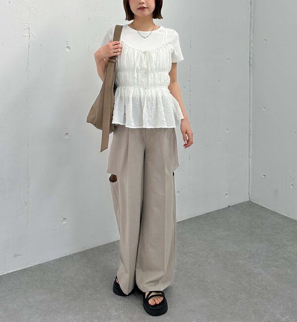 archives「エンボスシャーリングキャミ&times;テレコＴｅｅＳＥＴ」|カーディガン|