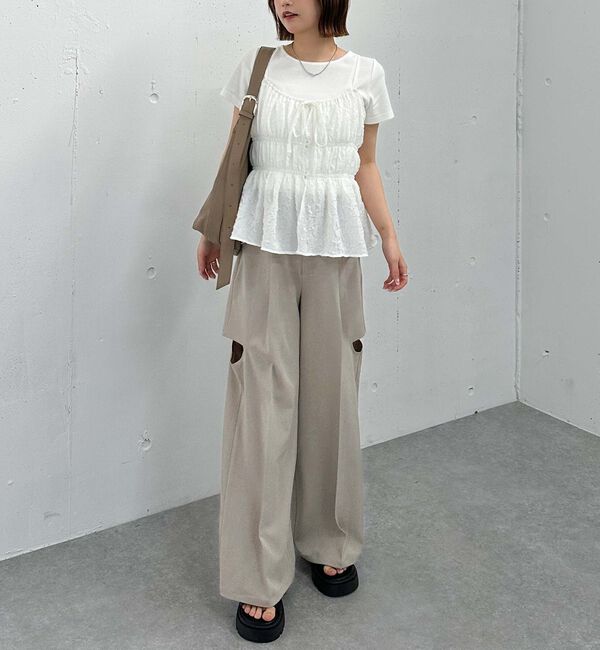 archives「エンボスシャーリングキャミ&times;テレコＴｅｅＳＥＴ」|カーディガン|