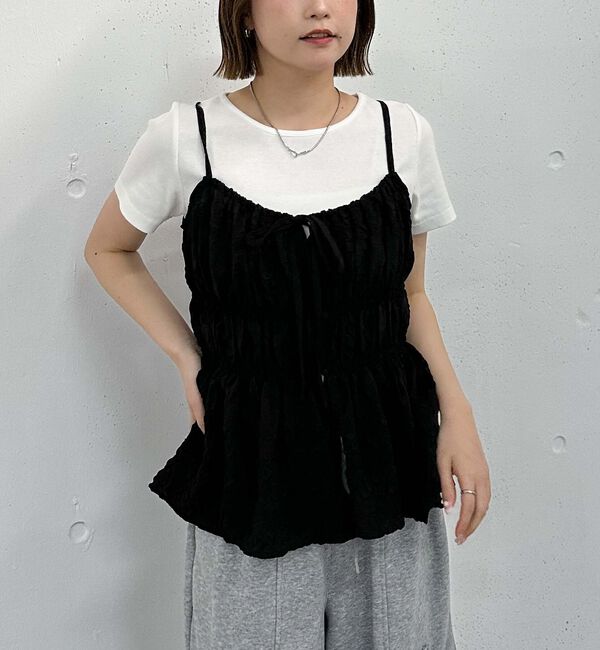 archives「エンボスシャーリングキャミ&times;テレコＴｅｅＳＥＴ」|カーディガン|