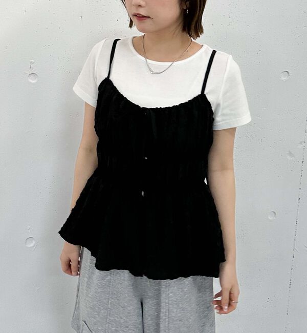 archives「エンボスシャーリングキャミ&times;テレコＴｅｅＳＥＴ」|カーディガン|